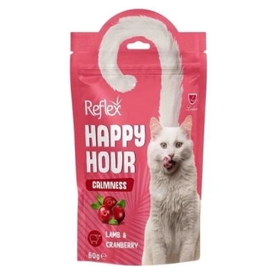 ÇOK SATAN Reflex Happy Hour Kuzu Etli ve Kızılcıklı Sakinleşmeyi Destekliyici Kedi Ödülü 60 Gr