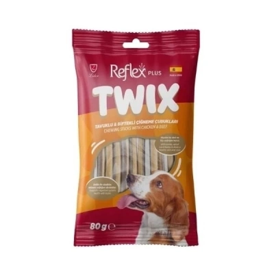 ÇOK SATAN Reflex Plus Twix Tavuklu ve Biftekli Çiğneme Çubukları Köpek Ödül Maması 80 Gr