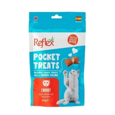 ÇOK SATAN Reflex Pocket Treats Tavuklu Seçici Kediler için Kedi Ödül Maması 60 Gr
