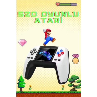 ÇOK SATAN Retro Konsol P5 Uyumlu Taşınabilir 520 Oyunlu Kablosuz Game Stick