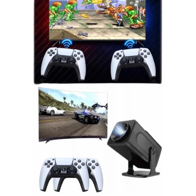 ÇOK SATAN Retro Video Oyunu Konsolu Android Tv El Oyun Konsolu WIFI Taşınabilir Projeksiyon Cihazı