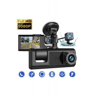 ÇOK SATAN S-1 1080p Araç içi Kamera 3 Kameralı ( Ön Görüş - Geri görüş - İç Görüş ) Gece Görüşlü