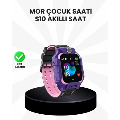 ÇOK SATAN S10 Akıllı Çocuk Saati Mor Model Çift Yönlü Konuşma ve SOS Fonksiyonu