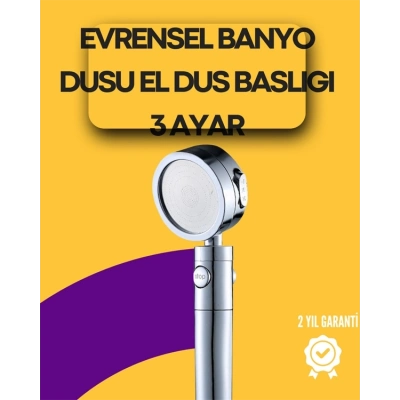 ÇOK SATAN Sağlam Metal Hortum Bağlantılı, 360° Hareketli Duş Başlığı
