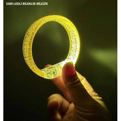 ÇOK SATAN Sarı Led Işıklı Baskı Yapılabilen Pilli Bileklik Bilezik