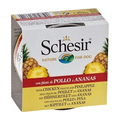 ÇOK SATAN Schesir Tavuk ve Ananas Konserve Köpek Maması 150 Gr