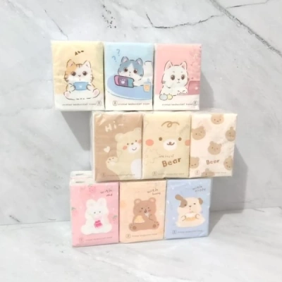 ÇOK SATAN Sevimli Figürlü Çocuk Mendili 9lu Paket