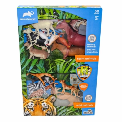 ÇOK SATAN SH-D6101 Kutulu 30 Parça Vahşi Çiftlik Hayvanları
