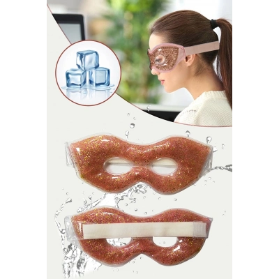 ÇOK SATAN Simli Jel Göz Pedi Buz Maskesi Yorgunluk Giderici Soğutma Göz Bakımı Rahatlatıcı Uyku Maskesi