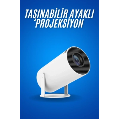 ÇOK SATAN Sinema Projektörü Android HDMI USB WİFİ Ses Çıkışlı Ayaklı Projeksiyon Taşınabilir