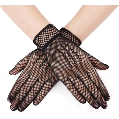 ÇOK SATAN Siyah Renk Likralı File Eldiven Parmaklı Örgü Eldiven Yetişkin Boy