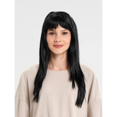 ÇOK SATAN Siyah Renk Uzun Parti Peruğu