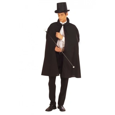 ÇOK SATAN Siyah Sihirbaz Pelerini 120 Cm Ve Sihirbaz Şapkası 12 Cm Yetişkin Boy