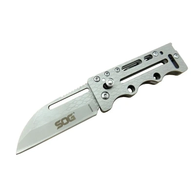 ÇOK SATAN SOG AC78 Gri Yaprak Kamp Çakı 14,5 cm - Metal Sap, Kılıflı