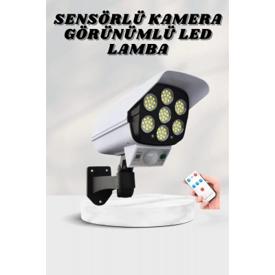 ÇOK SATAN Solar Lamba Kamera Görünümlü Duvar Lambası Dönebilen Bahçe Aydınlatması
