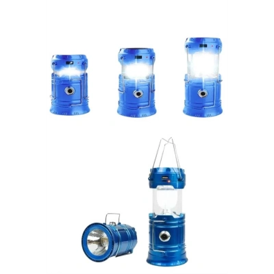 ÇOK SATAN Solar Şarjlı Kamp Lambası Güneş Enerjili Kızaklı Kamp Feneri Çadır Feneri Led Işıldak