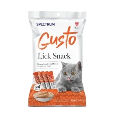 ÇOK SATAN Spectrum Gusto Lick Snack Tavuklu Sıvı Kedi Ödül Maması 15 Gr 4 Adet