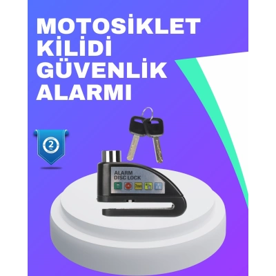 ÇOK SATAN Su Geçirmez Alarm Disk Kilidi Motosiklet Scooter Bisiklet Güvenlik