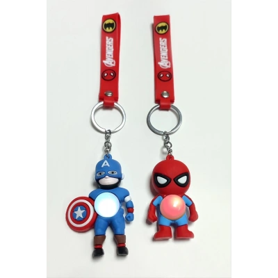 ÇOK SATAN Süper Kahraman Işıklı Silikon Anahtarlık