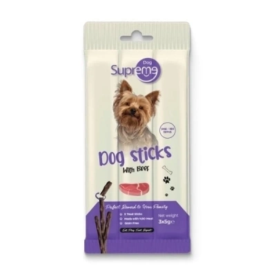 ÇOK SATAN Supreme Dog Sığır Etli Küçük Irk Stick Köpek Ödül Maması 3x5 Gr