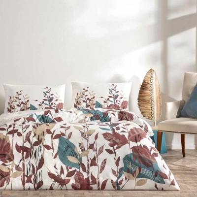 ÇOK SATAN Taç Çift Kişilik Ranforce Nevresim Takımı Daisy Ekru