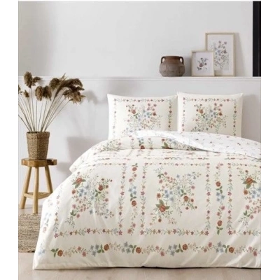 ÇOK SATAN Taç Çift Kişilik Ranforce Nevresim Takımı Dalila Krem