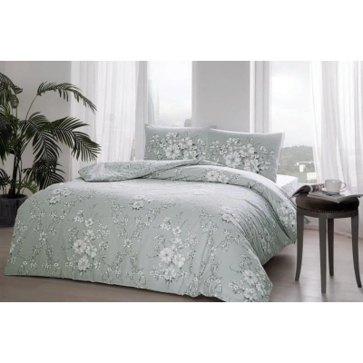 ÇOK SATAN Taç Çift Kişilik Ranforce Nevresim Takımı Lily Gri