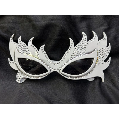 Taşlı Göz Kamaştıran Gecenin Yıldızı Beyaz Parti Alev Gözlük