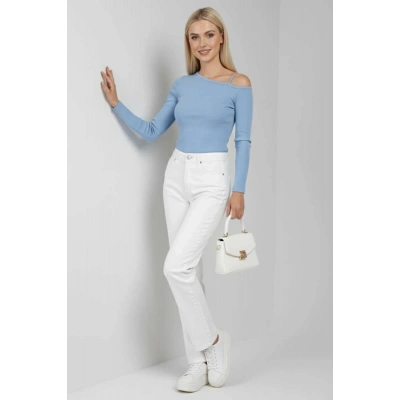Tek Omuz İpli Bluz mavi t4328