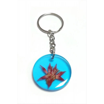 ÇOK SATAN Tesbih Çiçeği Papatya Epoksi Anahtarlık