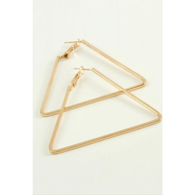 ÇOK SATAN Üçgen Halka Küpe 3,5 cm