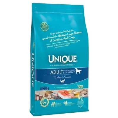 ÇOK SATAN Unique Sensitive Somonlu Orta ve Büyük Irk Düşük Tahıllı Yetişkin Köpek Maması 3 Kg