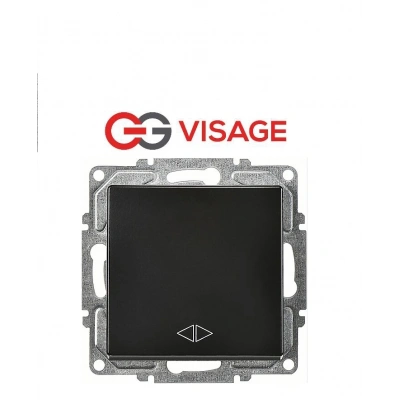 ÇOK SATAN Visaage Ambiance Metalik Siyah Komütatör Anahtar Çerçevesiz - Priz ve Anahtar İçin Uyumlu Çerçeve