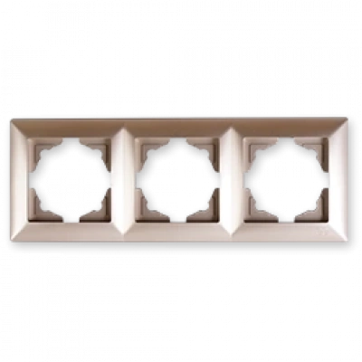 ÇOK SATAN Visage Ambiance Metalik Bej 3 Lü Çerçeve - Priz ve Anahtar İçin Uyumlu Çerçeve