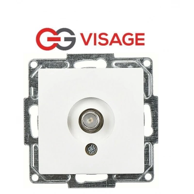 ÇOK SATAN Visage Beyaz TV Priz Sonlu F Konnektörlü Çerçevesiz - Priz ve Anahtar İçin Uyumlu Çerçeve