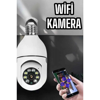 ÇOK SATAN Wifi Kamera Duylu Ampul Görünümlü 360 Derece Dönebilen Ev Kamerası