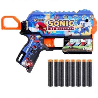 ÇOK SATAN X-Shot Skins Sonic Dart Fırlatıcı 8 Dartlı