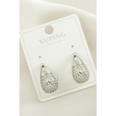 ÇOK SATAN Xuping Su Damlası Zirkon Taşlı Lüks Çelik Küpe