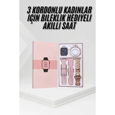 ÇOK SATAN Yeni Nesil Kadın Akıllı Saat Rose Gold Android ve İos Uyumlu
