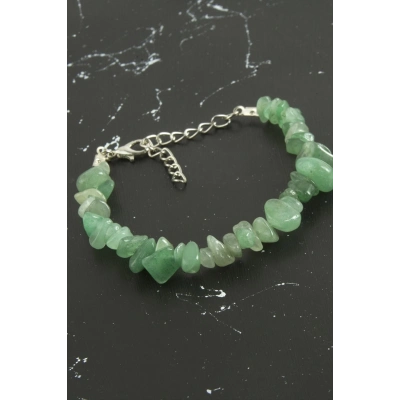 ÇOK SATAN Yeşim Kırık Doğaltaşlı Bileklik