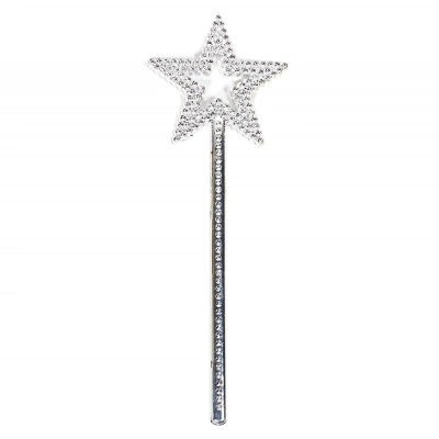 ÇOK SATAN Yıldız Model Peri Asası Melek Asası Prenses Asası Metalize Gümüş Renk