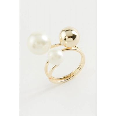 ÇOK SATAN Yuvarlak İnci Metal Yüzük