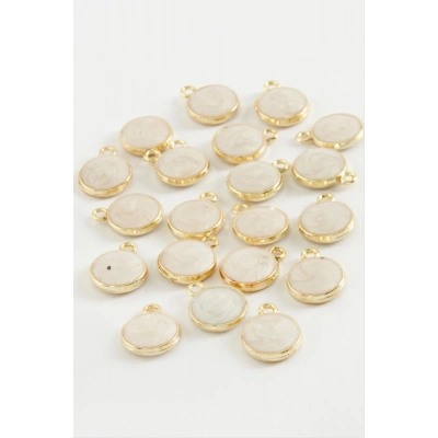 ÇOK SATAN Yuvarlak Tek Kulplu Mineli Bileklik ve Kolye Ucu Aparatı 1 Adet