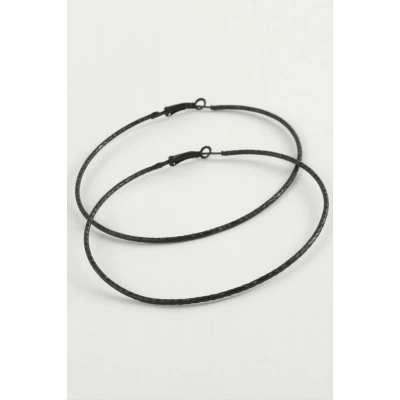 ÇOK SATAN Zikzak Desenli Metal Halka Küpe 8-9-10 cm