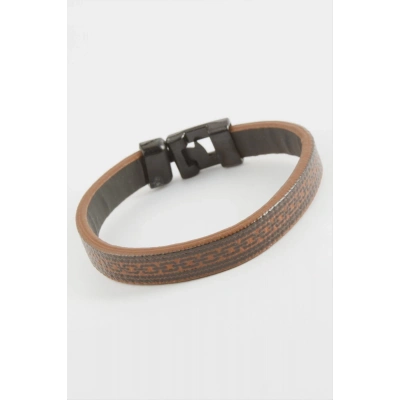 ÇOK SATAN Zincir Desenli Kaliteli Suni Deri Bileklik