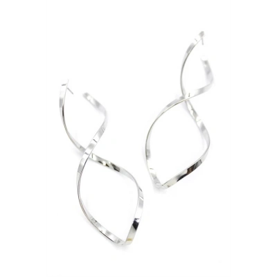 Dalgalı Küpe - Gümüş