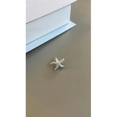 Deniz Yıldızı Kıkırdak Küpe - Gümüş
