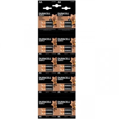 Duracell Alkalin 1.5 Volt Aa 20’li Kalem Pil Lr6/mn150