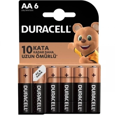 Duracell Basic İnce Aa Kalem Pil 6lı