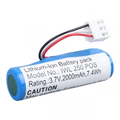 Efcell Iwl250 3.7 Volt 2000mah 18650 Lityum Lı-ıon Pos Cihazı Terminal Pili (12x7mm 3 Pin Soketli)